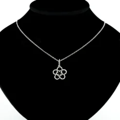 Ladies Cutout Diamond Flower Pendant 0.26ct 14K White Gold 8 Ladies Cutout Diamond Flower Pendant 0.26ct 14K White Gold -Outlet Radiant Bijou Store ladies cutout diamond flower pendant 026ct 14k gold 3