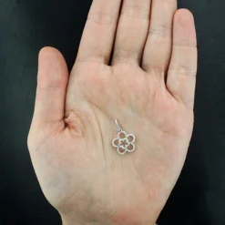 Ladies Cutout Diamond Flower Pendant 0.26ct 14K White Gold 9 Ladies Cutout Diamond Flower Pendant 0.26ct 14K White Gold -Outlet Radiant Bijou Store ladies cutout diamond flower pendant 026ct 14k gold 4