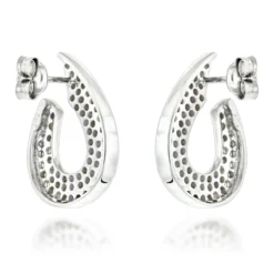 Ladies Designer Diamond Earrings 0.81ct 14K White Gold 11 Ladies Designer Diamond Earrings 0.81ct 14K White Gold -Outlet Radiant Bijou Store ladies designer diamond earrings 081ct 14k gold backwh