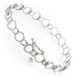 Ladies Diamond Circle Bracelet 0.9ct 14K Yellow Gold 10 Ladies Diamond Circle Bracelet 0.9ct 14K Yellow Gold -Outlet Radiant Bijou Store ladies diamond circle bracelet 09ct 14k gold backwh