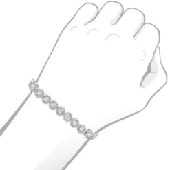 Ladies Diamond Circle Bracelet 14K White Gold 4.66ct -Outlet Radiant Bijou Store ladies diamond circle bracelet 14k 466ct p 43658 bodwh 20201006