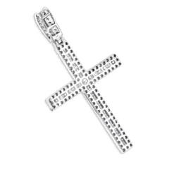 Ladies Diamond Crosses 14K White Gold Diamond Cross Pendant 1.36ct -Outlet Radiant Bijou Store ladies diamond crosses 14k diamond cross pendant 136ct p 6541 backwh