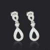Ladies Diamond Drop Earrings 0.28ct 10K Rose Gold -Outlet Radiant Bijou Store ladies diamond drop earrings 028ct 10k gold 1