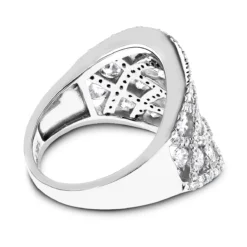 Ladies Diamond 3 Ct 14K White Gold Unique Right Hand Ring -Outlet Radiant Bijou Store ladies diamond right hand rings 35ct 14k gold unique jewelry cage ring backwh