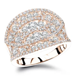 Ladies Diamond 3 Ct 14K White Gold Unique Right Hand Ring -Outlet Radiant Bijou Store ladies diamond right hand rings 35ct 14k gold unique jewelry cage ring ro