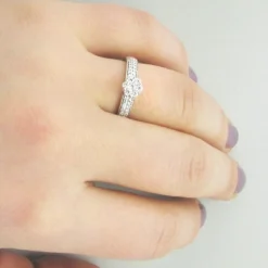 Ladies 14K White Gold Cluster Diamond Ring 0.50ct -Outlet Radiant Bijou Store ladies diamond rings 14k cluster diamond ring 050ct p 6798bod