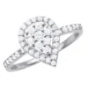 Ladies 14K White Gold Cluster Diamond Ring 0.62ct -Outlet Radiant Bijou Store ladies diamond rings 14k cluster diamond ring 062ct p 6739 wh 20211228