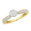 14K Yellow Gold Affordable Cluster Diamond Engagement Ring 0.73ct For Women -Outlet Radiant Bijou Store ladies diamond rings 14k cluster diamond ring 073ct p 6786 ye