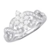 14K White Gold Cluster Diamond Ring 0.76ct For Ladies -Outlet Radiant Bijou Store ladies diamond rings 14k cluster diamond ring 076ct p 6793 white