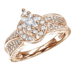 Ladies 14K White Gold Cluster Diamond Ring 0.75ct -Outlet Radiant Bijou Store ladies diamond rings 14k cluster diamond ring 088ct p 6776 ro