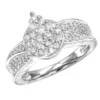 Ladies 14K White Gold Cluster Diamond Ring 0.75ct -Outlet Radiant Bijou Store ladies diamond rings 14k cluster diamond ring 088ct p 6776 wh