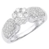 Ladies 14K White Gold Cluster Diamond Ring 0.99ct -Outlet Radiant Bijou Store ladies diamond rings 14k cluster diamond ring 099ct p 6790 20220903