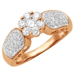 Ladies 14K White Gold Cluster Diamond Ring 0.99ct -Outlet Radiant Bijou Store ladies diamond rings 14k cluster diamond ring 099ct p 6790 rose