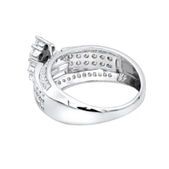 Ladies 14K White Gold Cluster Diamond Ring 1.55ct 10 Ladies 14K White Gold Cluster Diamond Ring 1.55ct -Outlet Radiant Bijou Store ladies diamond rings 14k cluster diamond ring 155ct p 6795 backwh