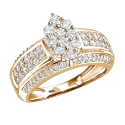 Ladies 14K White Gold Cluster Diamond Ring 1.55ct 9 Ladies 14K White Gold Cluster Diamond Ring 1.55ct -Outlet Radiant Bijou Store ladies diamond rings 14k cluster diamond ring 155ct p 6795 ro