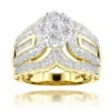 Ladies 14K Yellow Gold Cluster Diamond Ring 1.83ct -Outlet Radiant Bijou Store ladies diamond rings 14k cluster diamond ring 183ct p 6801 ye