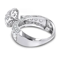 14K White Gold Cluster Diamond Ring 1.6ct For Ladies -Outlet Radiant Bijou Store ladies diamond rings 14k cluster diamond ring 193ct p 6777 backwh