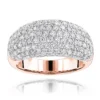 14K Rose Gold Pave Round Diamonds Band 2.75ct G/VS For Ladies -Outlet Radiant Bijou Store ladies diamond rings 14k round diamond band 274ct p 35710 ro