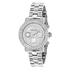 Ladies Diamond Watch 3ct Luxurman Diamond Watch