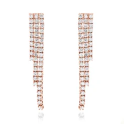 Ladies Earrings 14K White Gold String Diamond Earrings 3.78ct -Outlet Radiant Bijou Store ladies earrings 14k gold string diamond earrings 378ct p 7122 ro