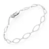 Ladies Oval Link DIamond Bracelet 0.65ct 14K White Gold -Outlet Radiant Bijou Store ladies oval link diamond bracelet 065ct 14k gold mainwh