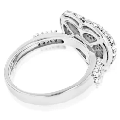 Ladies Pave Diamond Heart Ring 1 Carat 14K Yellow Gold -Outlet Radiant Bijou Store ladies pave diamond heart ring 099ct 14k p 42938 backwh