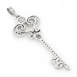 Ladies Pendants 14K White Gold Diamond Key Necklace Pendant 0.70ct 10 Ladies Pendants 14K White Gold Diamond Key Necklace Pendant 0.70ct -Outlet Radiant Bijou Store ladies pendants 14k gold diamond key necklace 070ct p 7099 backwh