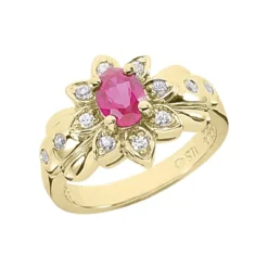 Ladies Ruby And Diamond Flower Ring 14K White Gold 0.20ctd 0.75ctr 7 Ladies Ruby And Diamond Flower Ring 14K White Gold 0.20ctd 0.75ctr -Outlet Radiant Bijou Store ladies ruby and diamond flower ring 14k 020ctd 075ctr p 29194 yellow