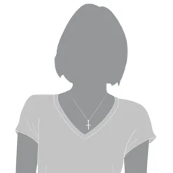 Ladies Small 14K White Gold Diamond Cross Pendant 0.59ct -Outlet Radiant Bijou Store ladies small 14k gold diamond cross pendant 059ct p 6540 bodwh