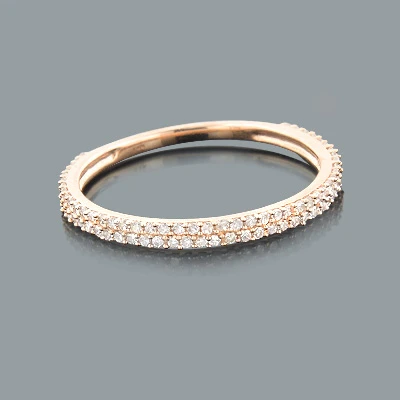 Ladies Thin Diamond Ring 0.35ct 14K Yellow Gold Stackable 3 Ladies Thin Diamond Ring 0.35ct 14K Yellow Gold Stackable