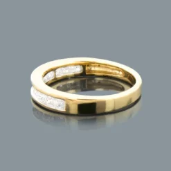 Thin Ladies Wedding Band With Princess Cut Diamonds 1 Carat 10K Gold -Outlet Radiant Bijou Store ladies wedding band with princess cut diamonds 100ct 10k 2