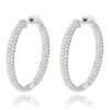 Large 14K White Gold Inside Out Diamond Hoop Earrings 4.6ct -Outlet Radiant Bijou Store large 14k gold inside out diamond hoop earrings 460ct p 6423 wh
