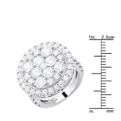 Large 5 Carat Diamond Ring For Women 14K White Gold -Outlet Radiant Bijou Store large 5 carat diamond ring for women in 14k yellow rose or white gold rulerwh 20211228