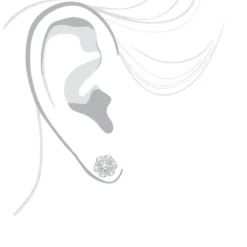 6 Carat Look Large Diamond Cluster Earrings 14K White Gold Studs 2 Carats -Outlet Radiant Bijou Store large diamond cluster earrings 190ct 14k p 45523 bodwh