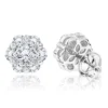6 Carat Look Large Diamond Cluster Earrings 14K White Gold Studs 2 Carats -Outlet Radiant Bijou Store large diamond cluster earrings 190ct 14k p 45523 wh