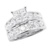 Round And Princess Cut Large Diamond Engagement Ring Set 4ct 14K White Gold 1 Round And Princess Cut Large Diamond Engagement Ring Set 4ct 14K White Gold -Outlet Radiant Bijou Store large diamond engagement ring set 402ct 14k wh
