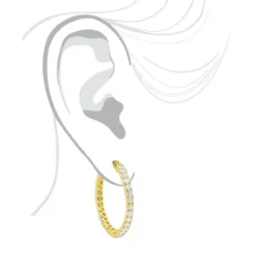 Large Diamond Hoop Earrings Inside Out 2.00ct 14K Yellow Gold -Outlet Radiant Bijou Store large diamond hoop earrings inside out 200ct 14k p 45905 bodye