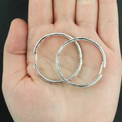 Large Hoops 14K White Gold Inside Out Diamond Hoop Earrings 3.47 -Outlet Radiant Bijou Store large hoops 14k inside out diamond hoop earrings 347 p 40623back