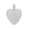 Large Pave Diamond Heart Pendant 10ct 14K White Gold -Outlet Radiant Bijou Store large pave diamond heart pendant 10ct 14k gold wh