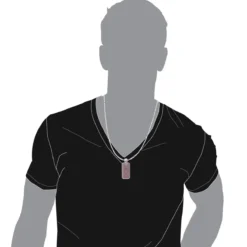 Customizable Red Diamonds Or Rubies Dog Tag Pendant 14K White Gold 2in Large -Outlet Radiant Bijou Store large solid 14k gold red diamonds or rubies dog tag pendant 75ct 000040 r body white