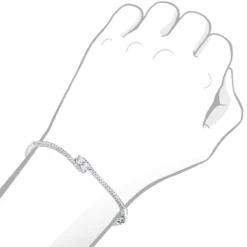 Love And Friendship Women's Diamond Bangle Bracelet 14K White Gold 1.1ct Luxurman -Outlet Radiant Bijou Store love and friendship womens diamond bangle bracelet 14k gold 11ct luxurman bodwh