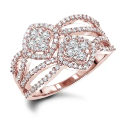 Luxurman Love & Friendship Diamond Right Hand Ring For Women 14K White Gold -Outlet Radiant Bijou Store love friendship rings luxurman diamond right hand ring for women 14k gold ro