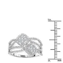 Luxurman Love & Friendship Diamond Right Hand Ring For Women 14K White Gold -Outlet Radiant Bijou Store love friendship rings luxurman diamond right hand ring for women 14k gold rulerwh