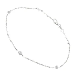 Luxurman 14K White Gold Diamond By The Yard Bracelet For Women 1/2 Carat 7in