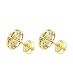 Luxurman 14K Yellow Gold Pave Round Diamond Cluster Earrings Studs 1/2 Carat -Outlet Radiant Bijou Store luxurman 14k gold pave round diamond cluster earrings studs 12 carat backye