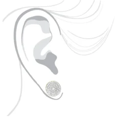 Luxurman 14K Yellow Gold Pave Round Diamond Cluster Earrings Studs 1/2 Carat -Outlet Radiant Bijou Store luxurman 14k gold pave round diamond cluster earrings studs 12 carat bodye