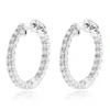 Luxurman 14K White Gold Two Carat Inside Out Diamond Hoop Earrings For Women -Outlet Radiant Bijou Store luxurman 14k gold two carat inside out diamond hoop earrings for women mainwh