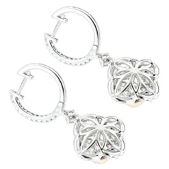 Luxurman Designer Flower Cluster Diamond Earrings For Women 2.4ct 14K White Gold 11 Luxurman Designer Flower Cluster Diamond Earrings For Women 2.4ct 14K White Gold -Outlet Radiant Bijou Store luxurman designer flower cluster diamond earrings for women 24ct 14k gold backwh