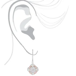 Luxurman Designer Flower Cluster Diamond Earrings For Women 2.4ct 14K White Gold 12 Luxurman Designer Flower Cluster Diamond Earrings For Women 2.4ct 14K White Gold -Outlet Radiant Bijou Store luxurman designer flower cluster diamond earrings for women 24ct 14k gold bodwh