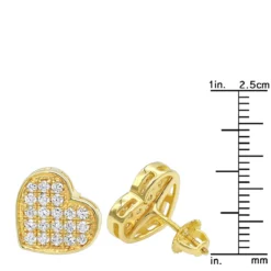 Luxurman Heart Shaped Diamond Earrings For Women 14K Yellow Gold Studs 0.76ct 13 Luxurman Heart Shaped Diamond Earrings For Women 14K Yellow Gold Studs 0.76ct -Outlet Radiant Bijou Store luxurman heart shaped diamond earrings for women 14k gold studs 076ct rulerye